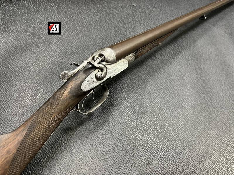 DOPPIETTA BELGA IR.GON CAL.12 DAMASCO CANNE CM. 70 3-1 CANI ESTERNI · foto 1 di 1