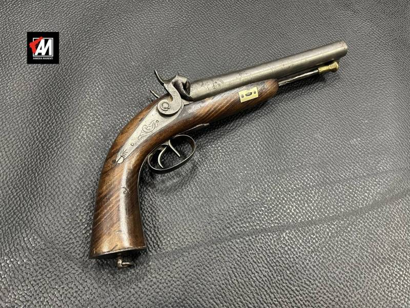 PISTOLA DA DUELLO AVANCARICA CAL. 28 ARTIGIANALE ITALIANA A PERCUSSIONE · foto 1 di 1