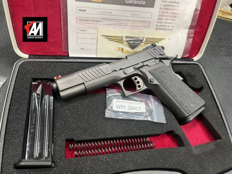 QS PENNA MOD. SEVE HAWK CAL. 9X21 CANNA 5 POLLICI SICURA DORSALE TIPO 1911