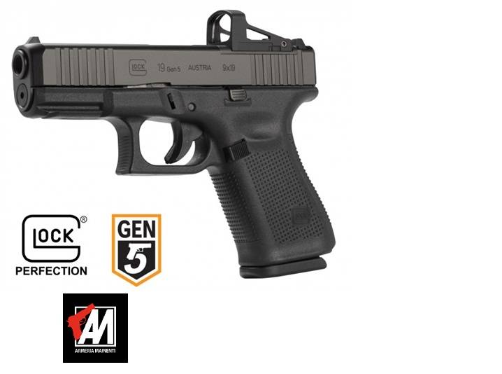 GLOCK MOD. 19 GEN 5 - FS MOS (PRED. RED DOT)CAL. 9 LUGER 1 CARIC. SCORTA · foto 1 di 1
