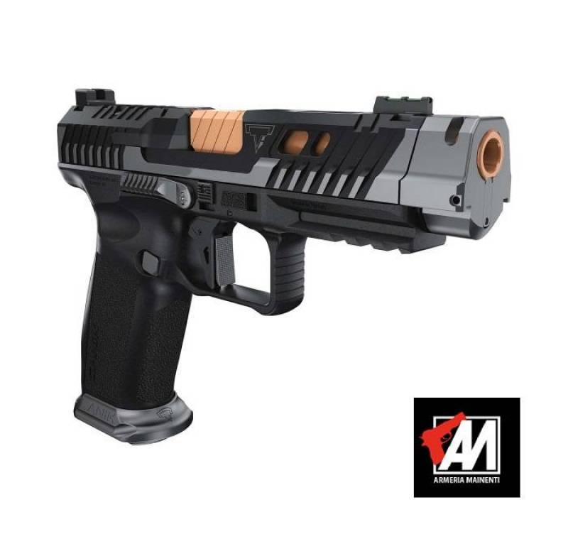 CANIK MOD.TTI COMBAT SMOKE
CAL. 9X19 18 COLPI AZIONE STRIKER CANNA 4,6 POLLICI · foto 1 di 1