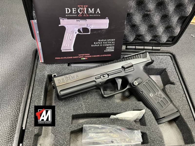 X DIVISIONE BALISTICA MOD. RAPAX SPORT DLC CAL. 9X19 + BASETTA RED DOT · foto 1 di 1