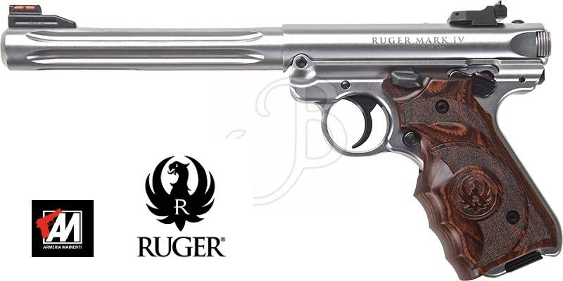 RUGER MKIV HUNTER CAL.22 LR 6.7/8 POLLICI INOX SS LAMI +1C · foto 1 di 1